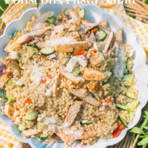Chicken Feta Couscous Pasta Salad