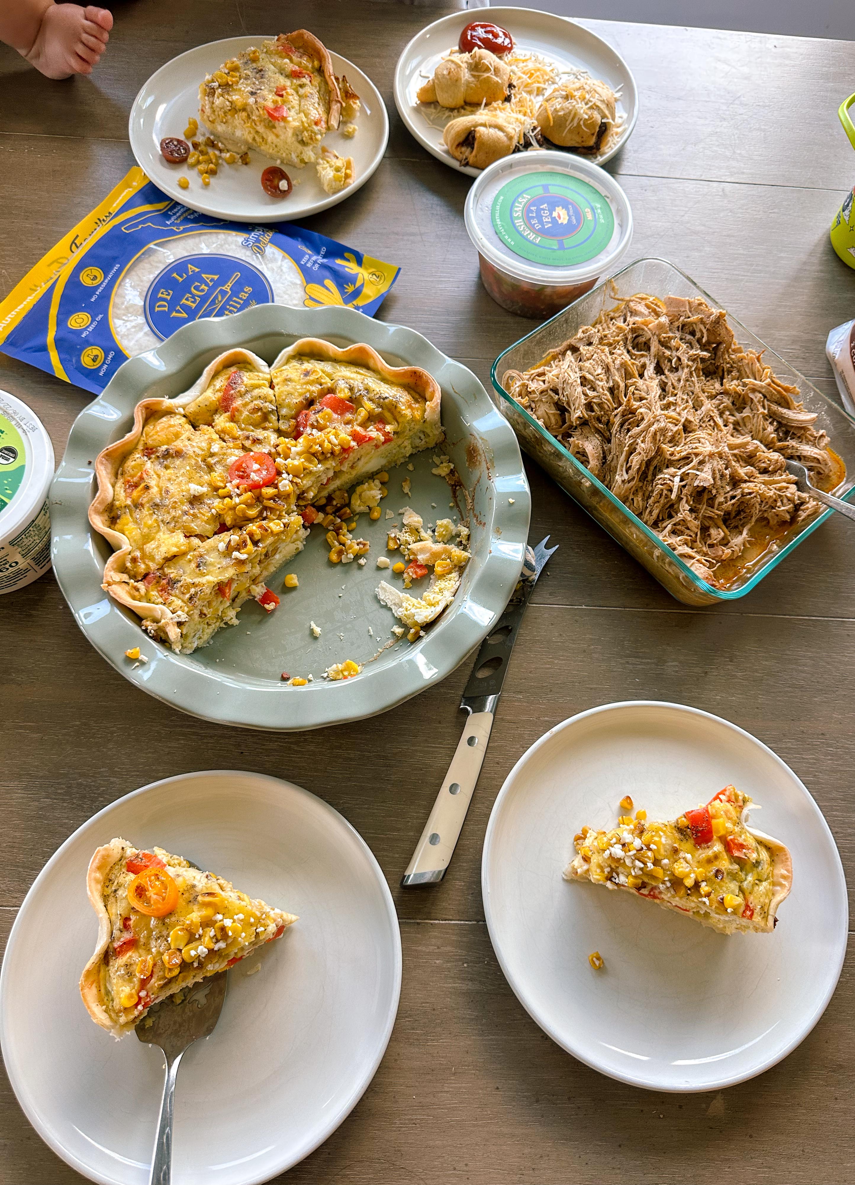 dinner idea mexican street corn quiche