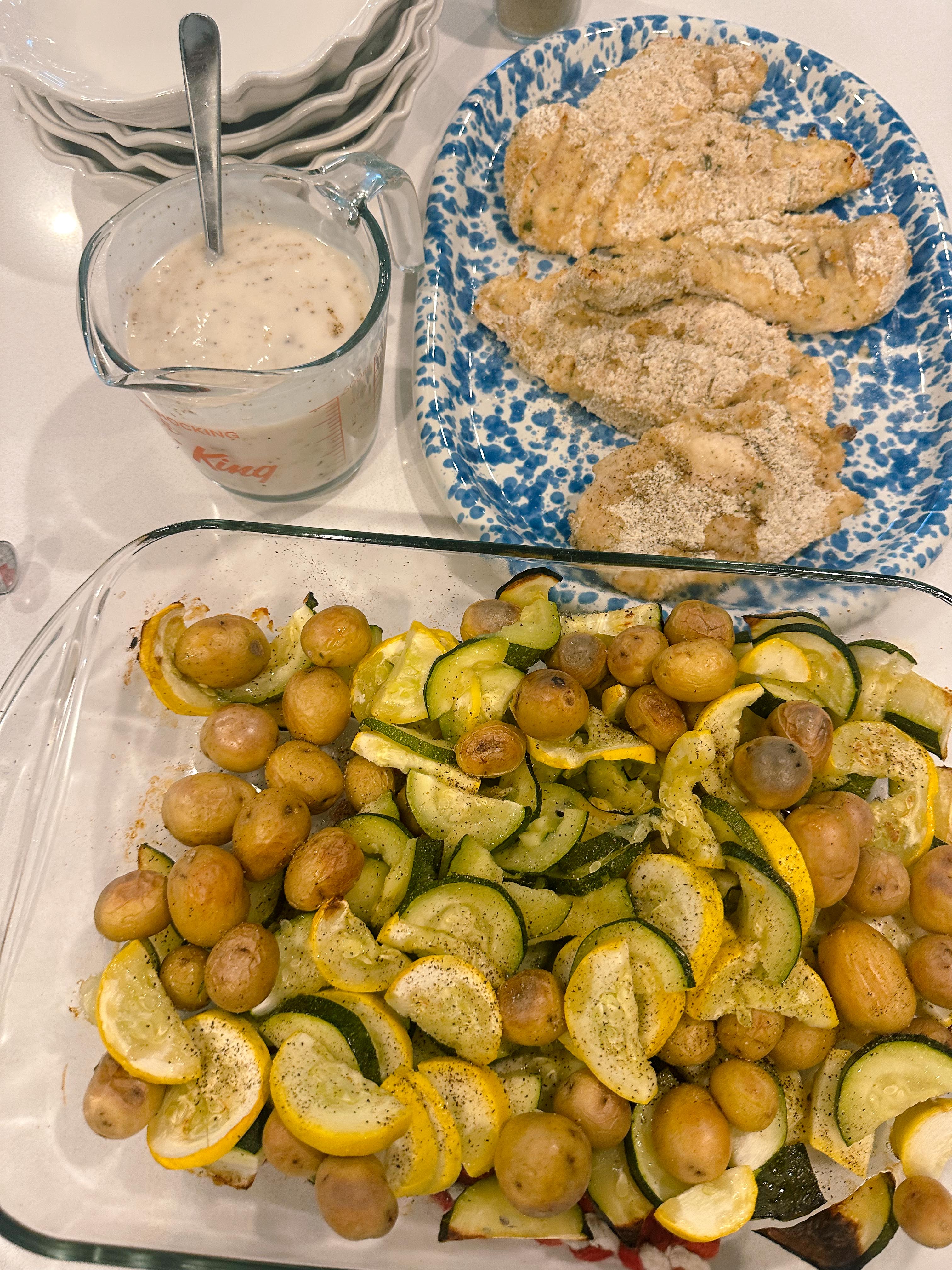 healthy fried chicken and gravy cutlets