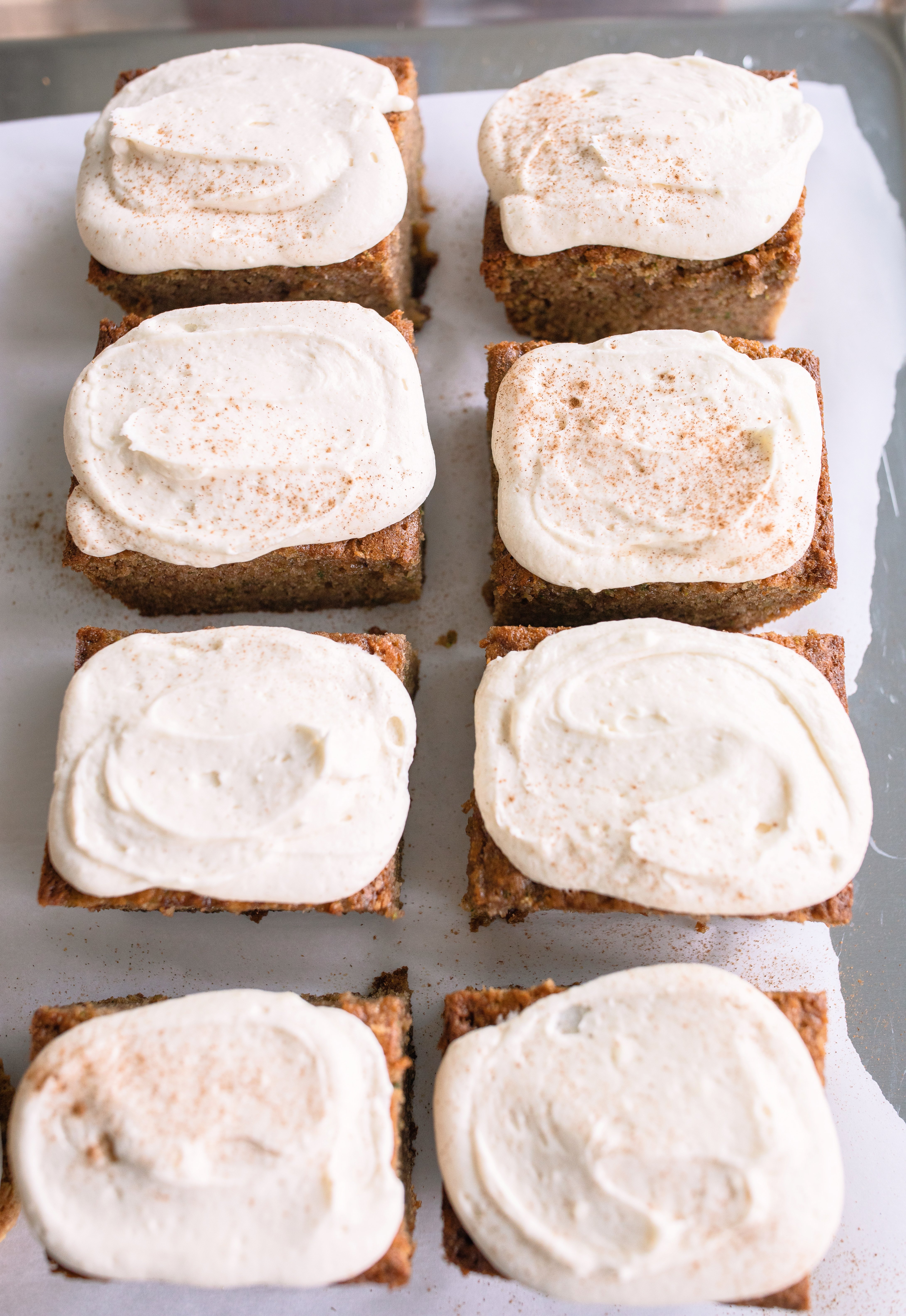 frosted zucchini bars, zucchini bars, zucchini bread, zucchini cake, dessert, zucchini cak bars, cake, recipe, dessert, autumn, buttercream