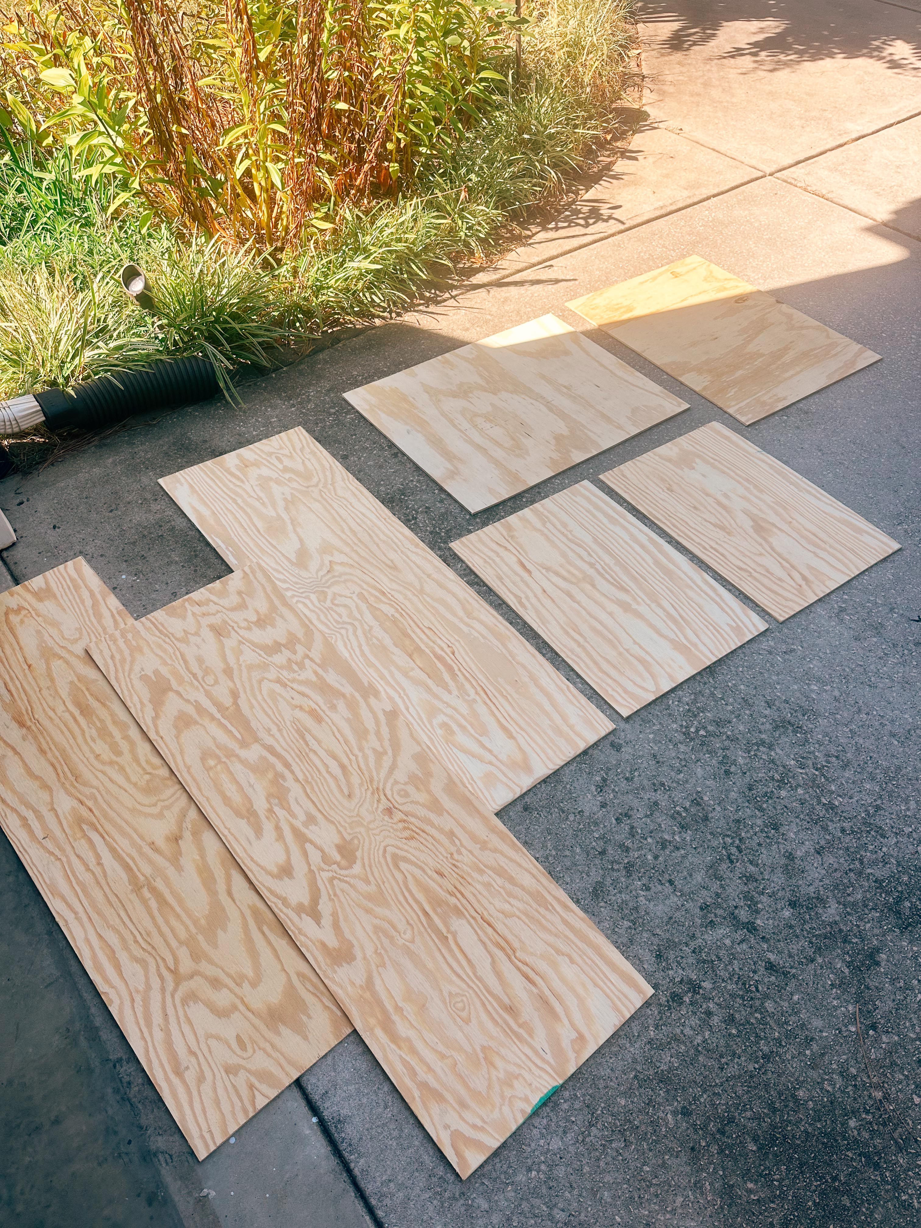 DIY wood cut out yard ghosts