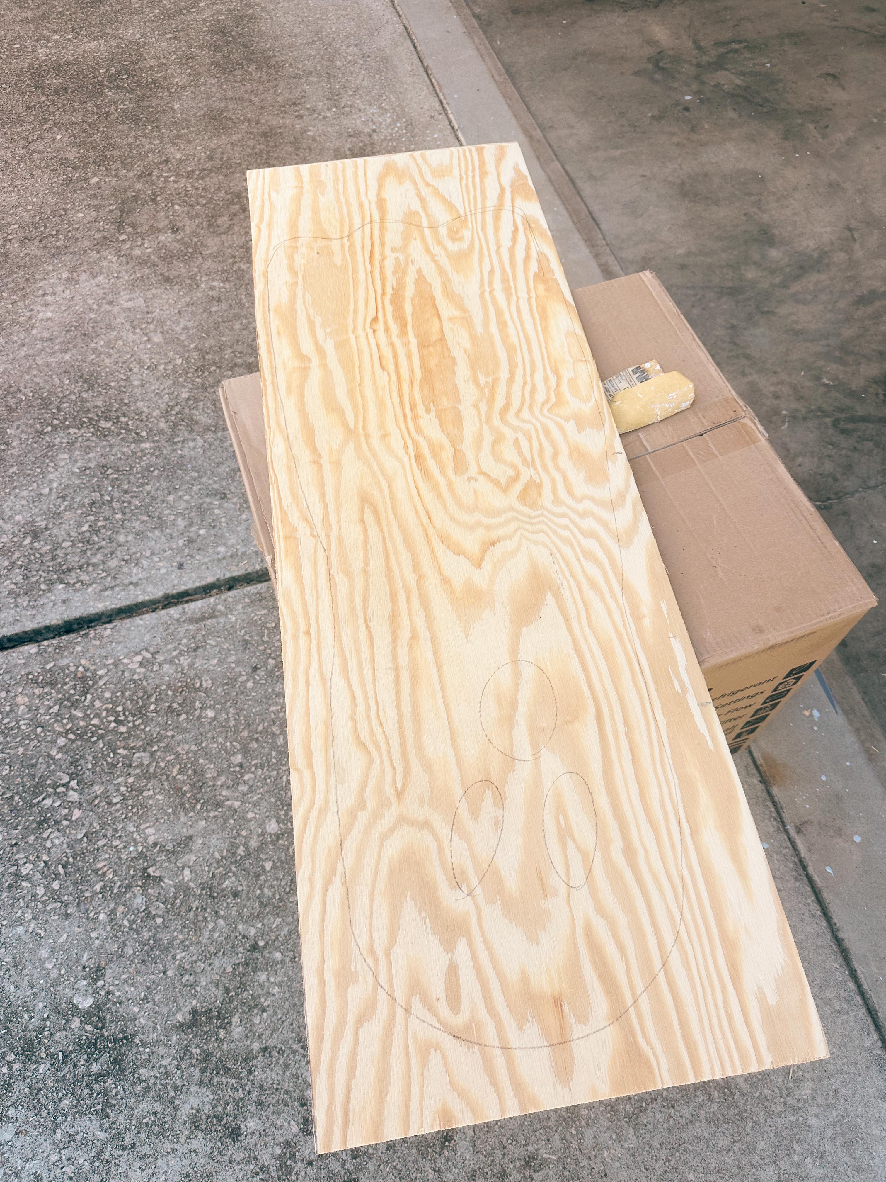 DIY wood cut out yard ghosts
