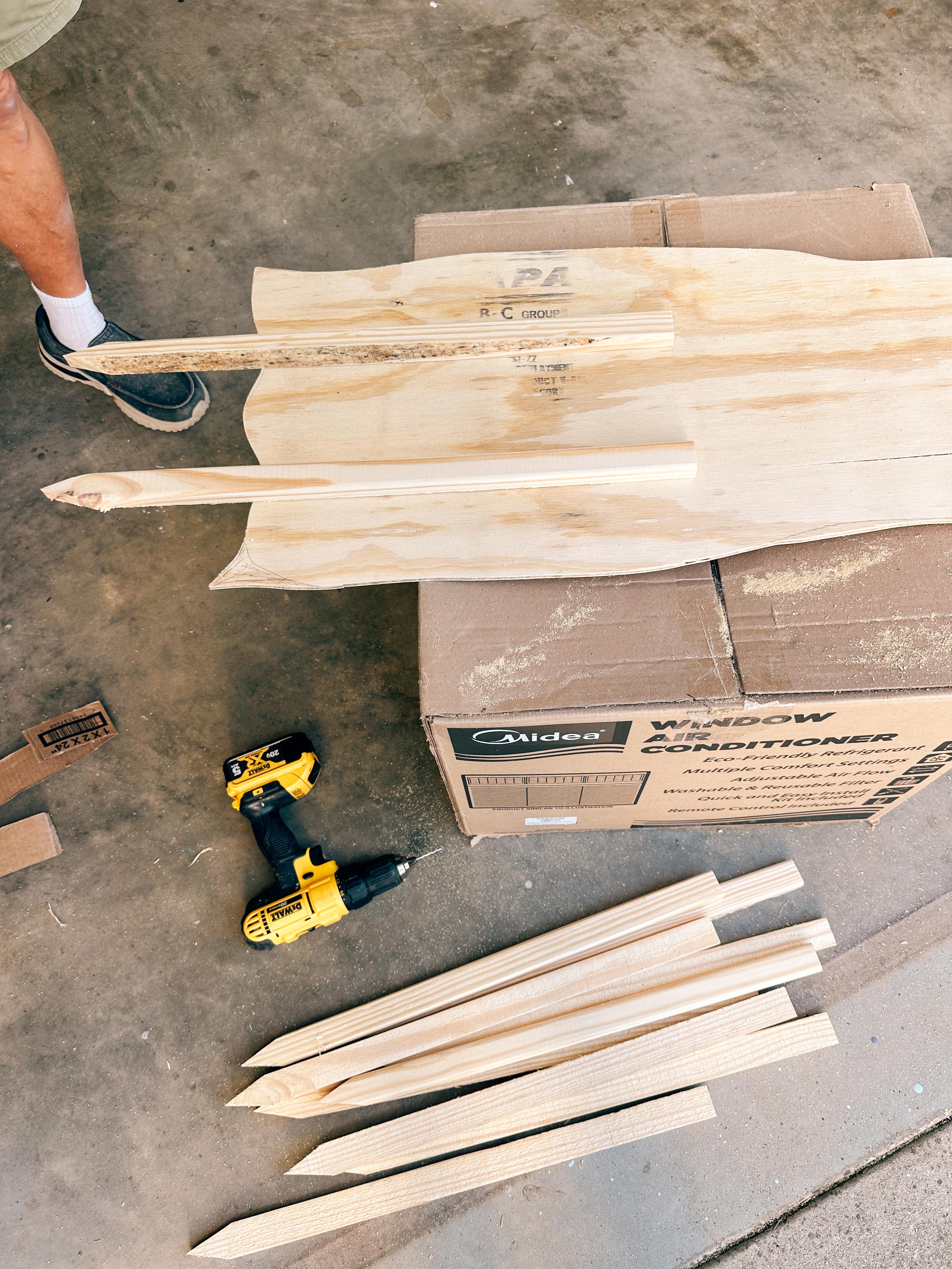 DIY wood cut out yard ghosts