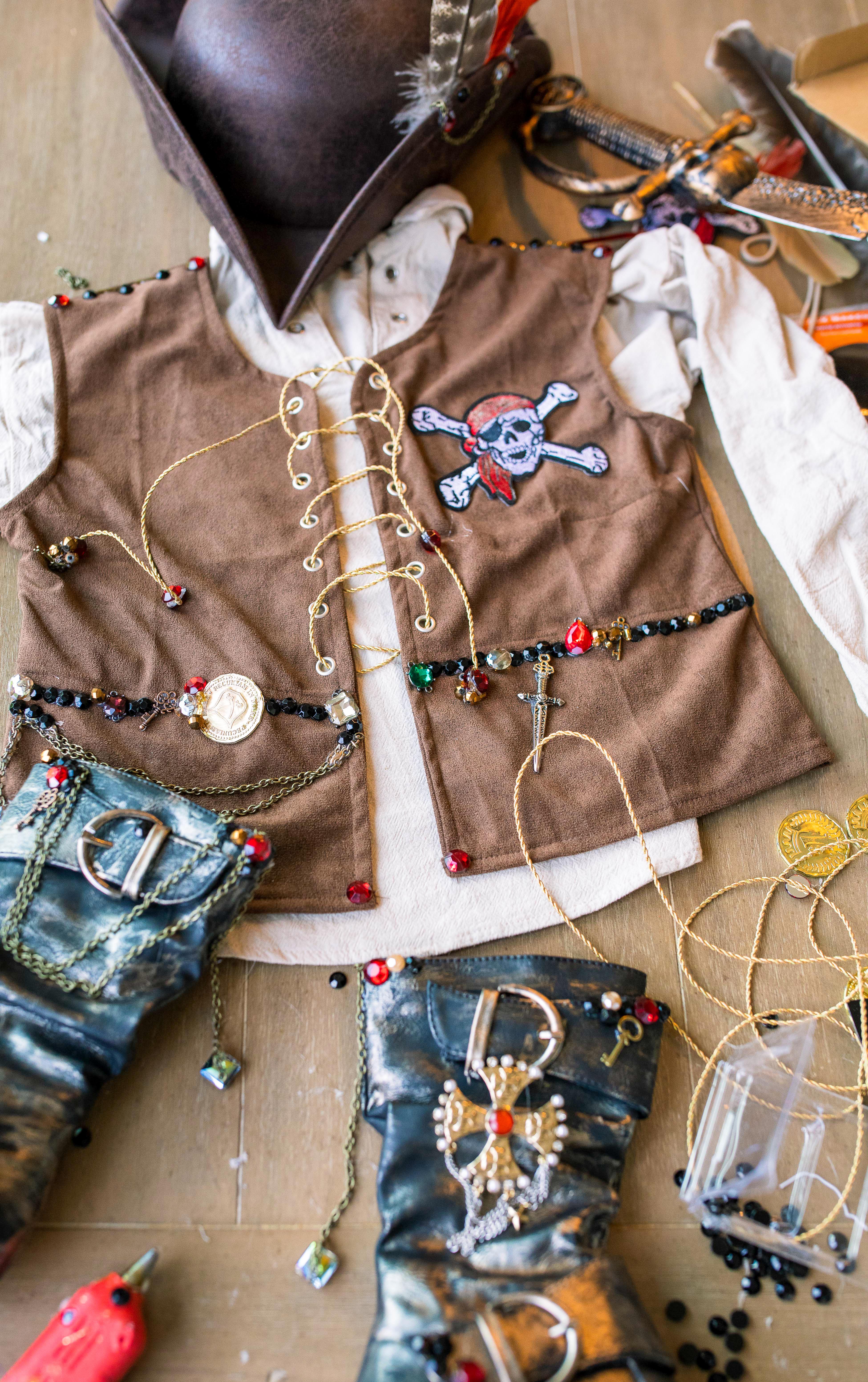 pirate costume, rustic pirate, todder pirate diy, DIY toddler costume, jewels, pirate boots kids, boys pirate costume, homemade pirate costume, halloween costume idea