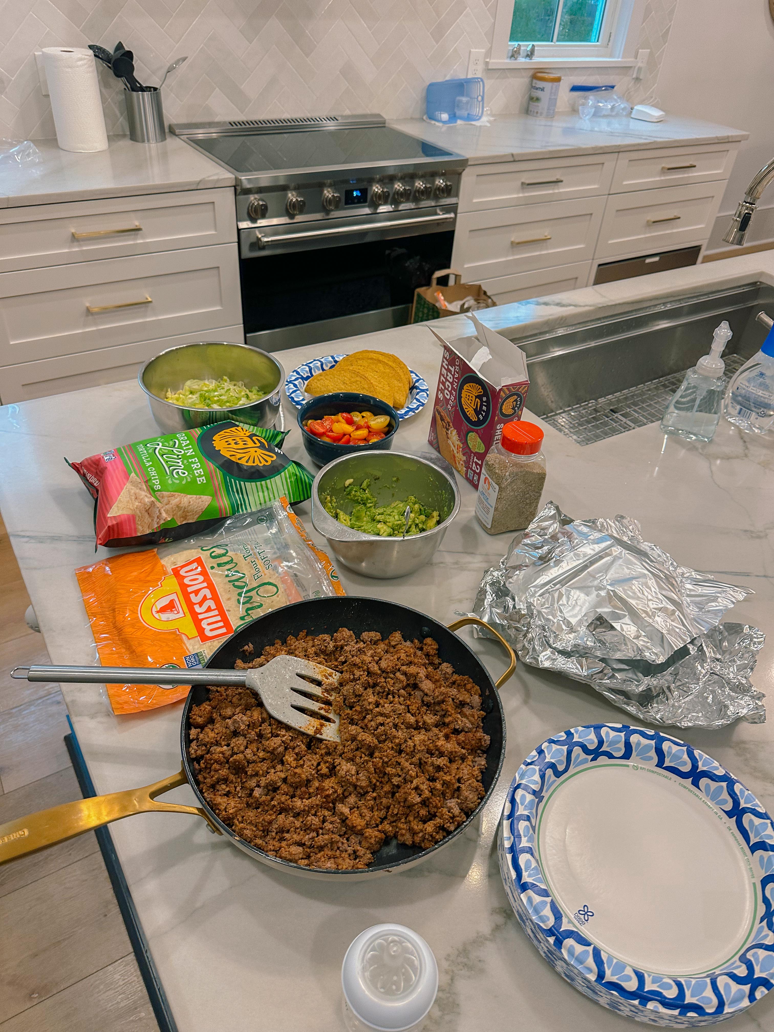 taco bowl night at the beach house