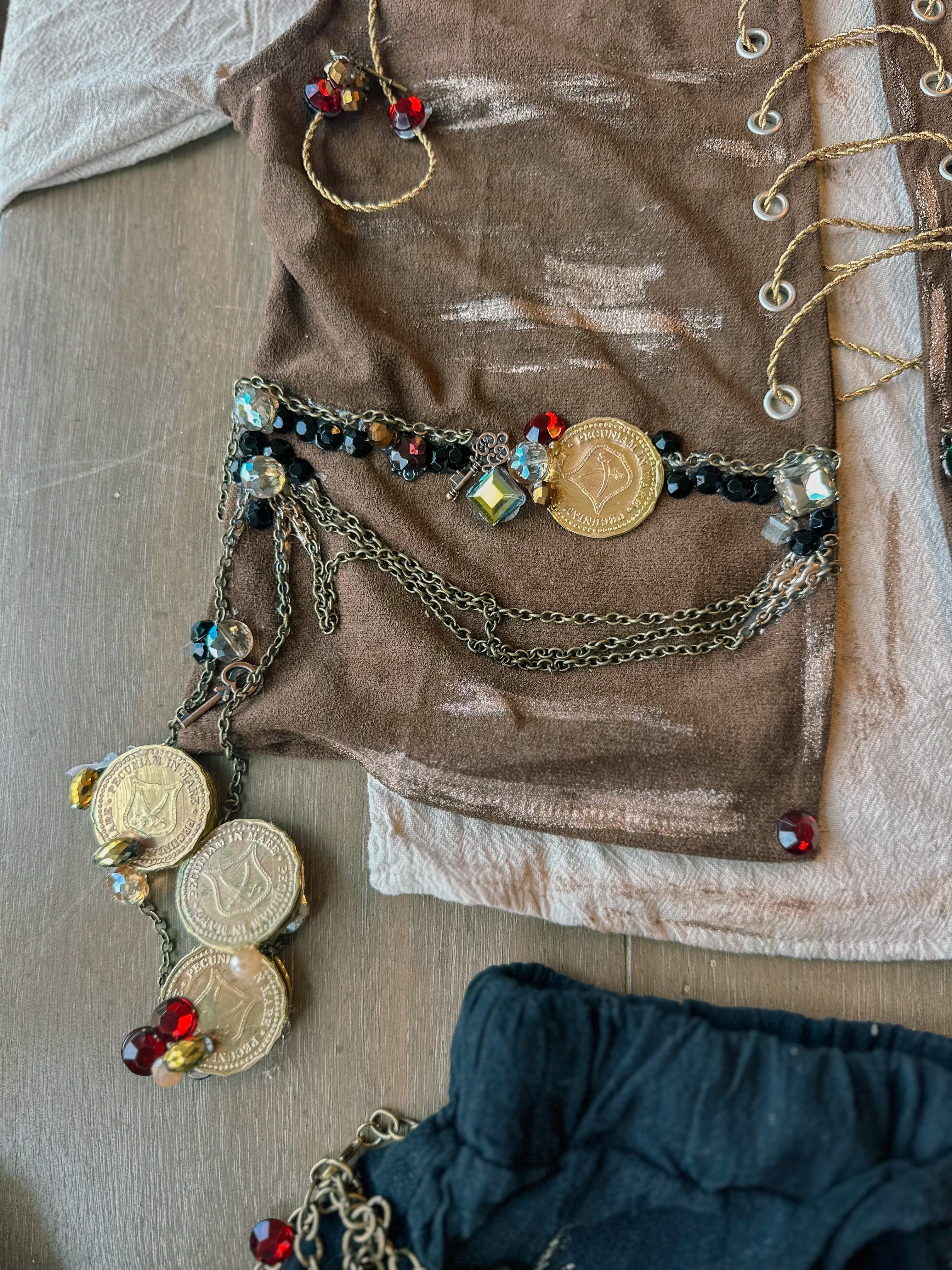 pirate costume, rustic pirate, todder pirate diy, DIY toddler costume, jewels, pirate boots kids, boys pirate costume, homemade pirate costume, halloween costume idea
